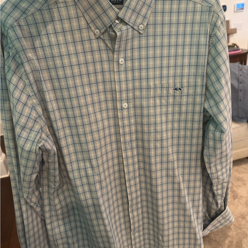 Mens fish hippie Button Down Shirt